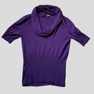 Apt. 9 brand purple short sleeve cowl neck sweater
